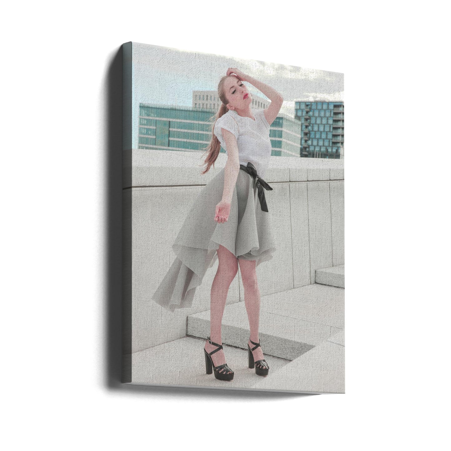 Fashion-Stimmung auf dem Dach. | Leinwand-Bilder