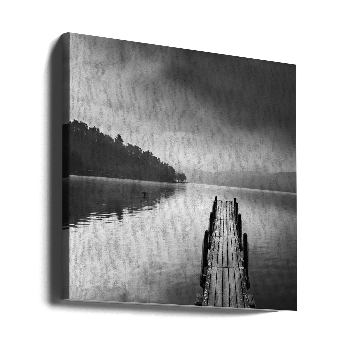 Sjöutsikt med pir II | Canvas