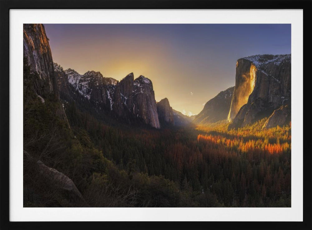 Cascade de feu de Yosemite | Posters - Affiche Artistique