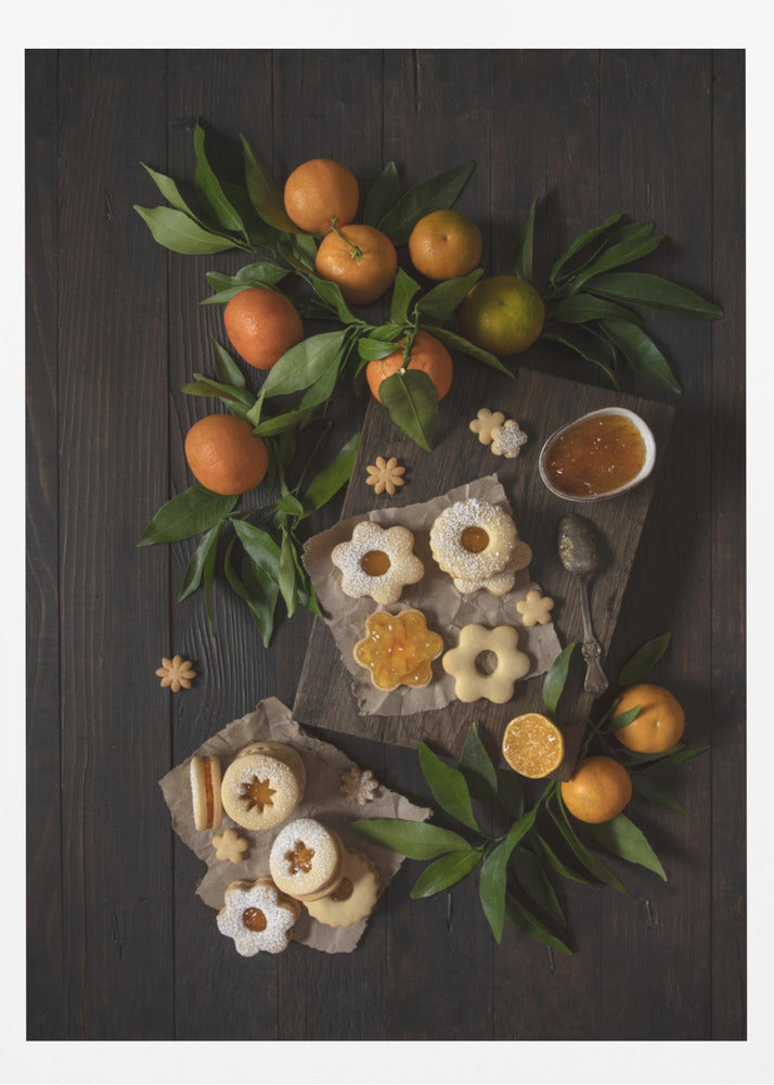 Biscuits Linzer à la Mandarine | Affiche