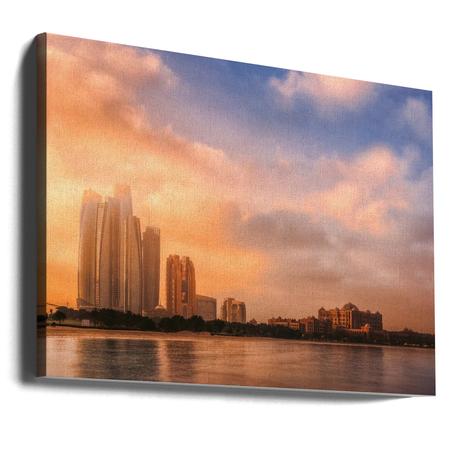 Etihad Towers & Emirates Palace, Abu Dhabi, UAE | Lærredsbilleder
