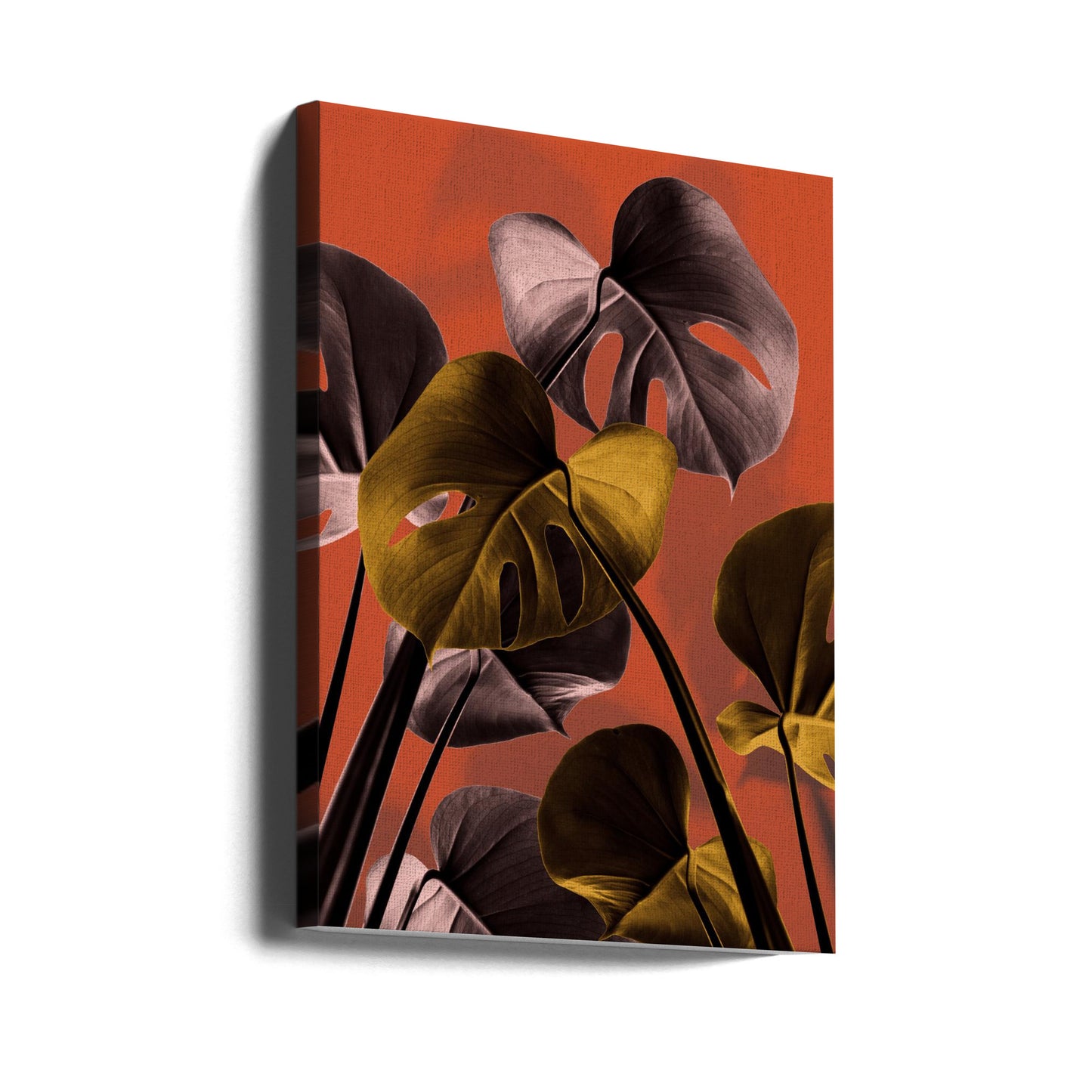 Monstera Arancione 01 | Stampe su Tela