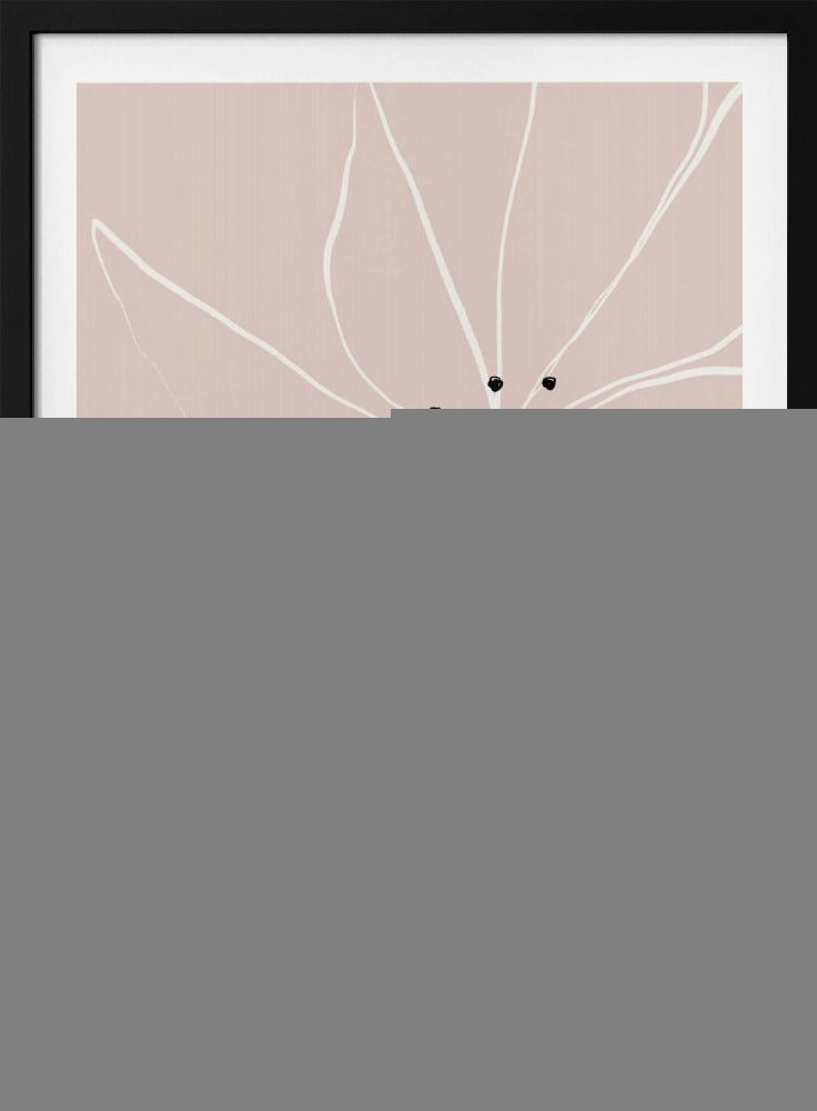 Delicate Abstract Flower with White Petals | Poster