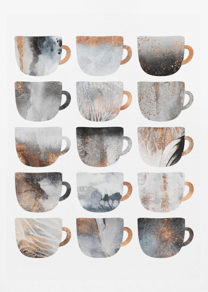 Dreamy Coffee Cups | Poster