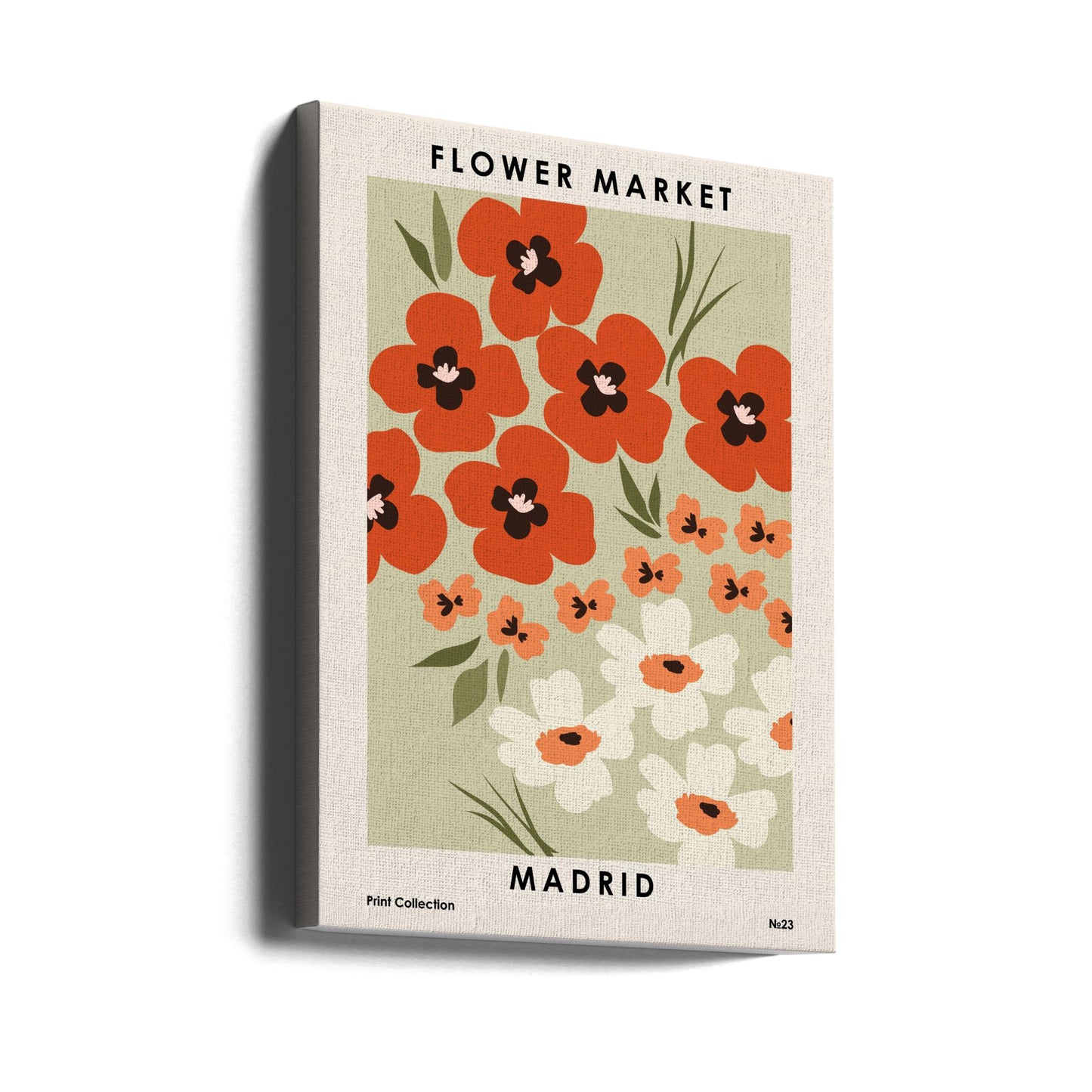 Blomstermarked Madrid | Lerretsbilder