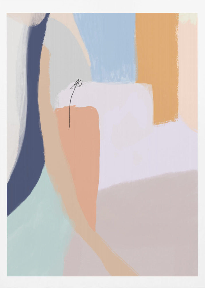 Couleurs pastel douces et coups de pinceau audacieux | Affiches