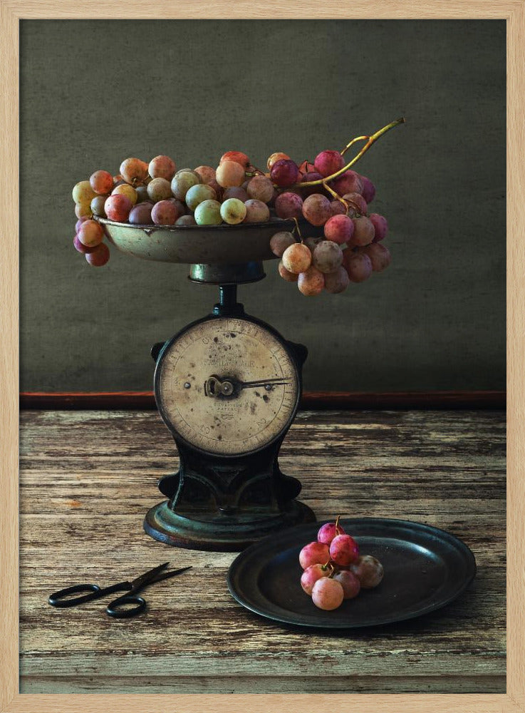 Still Life with Grapes on Scale | Poster