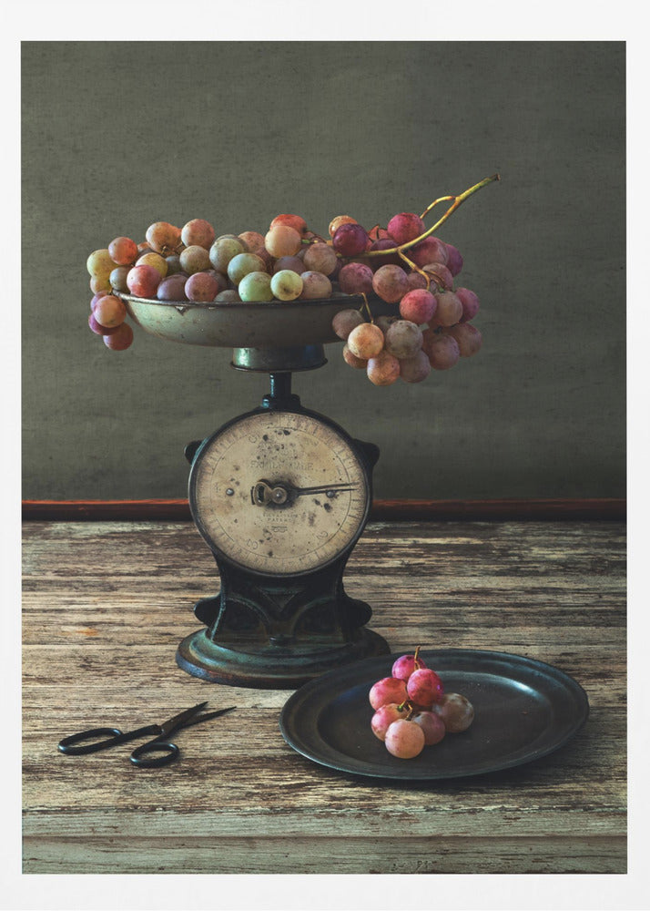 Still Life with Grapes on Scale | Poster