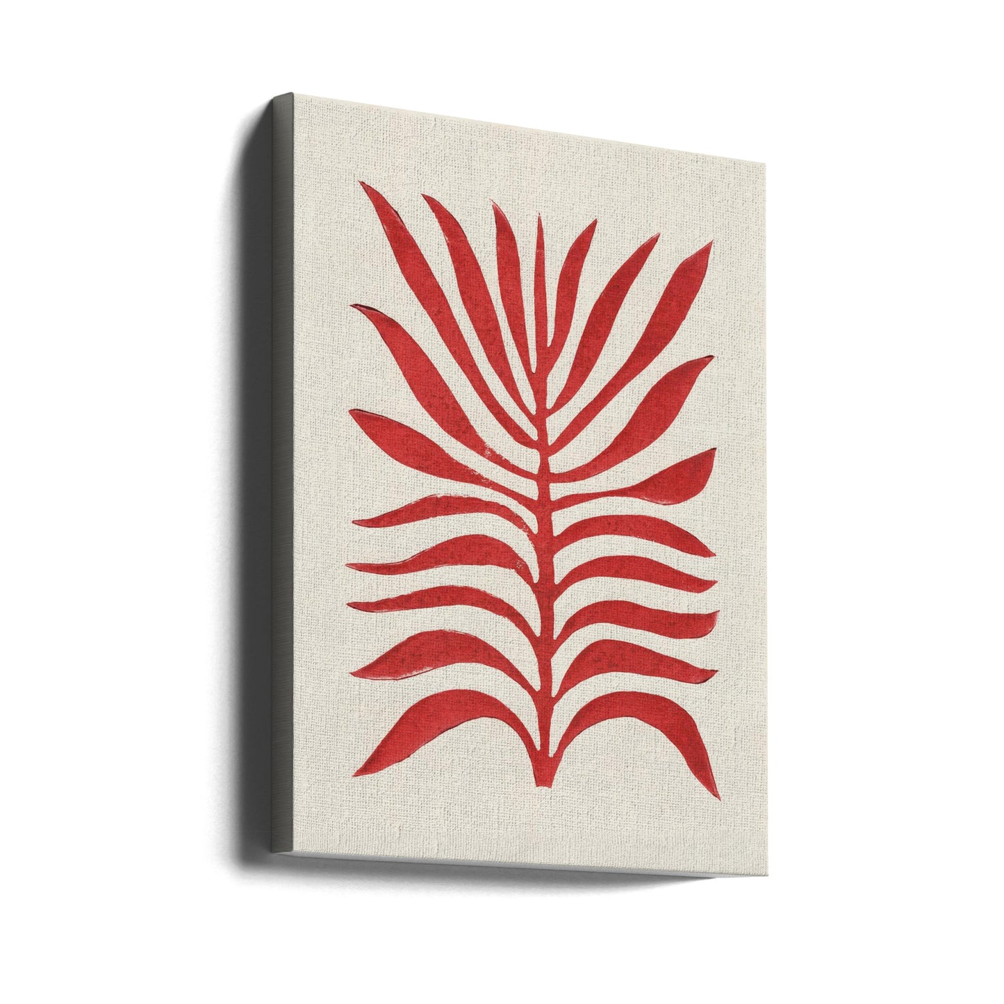 Röd gren / Linoleumtryck | Canvas