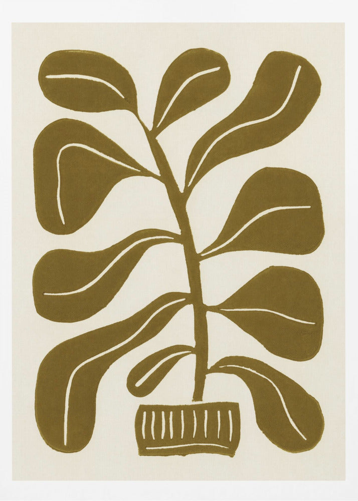 Linogravure Plante d'intérieur n° 2 | Affiches