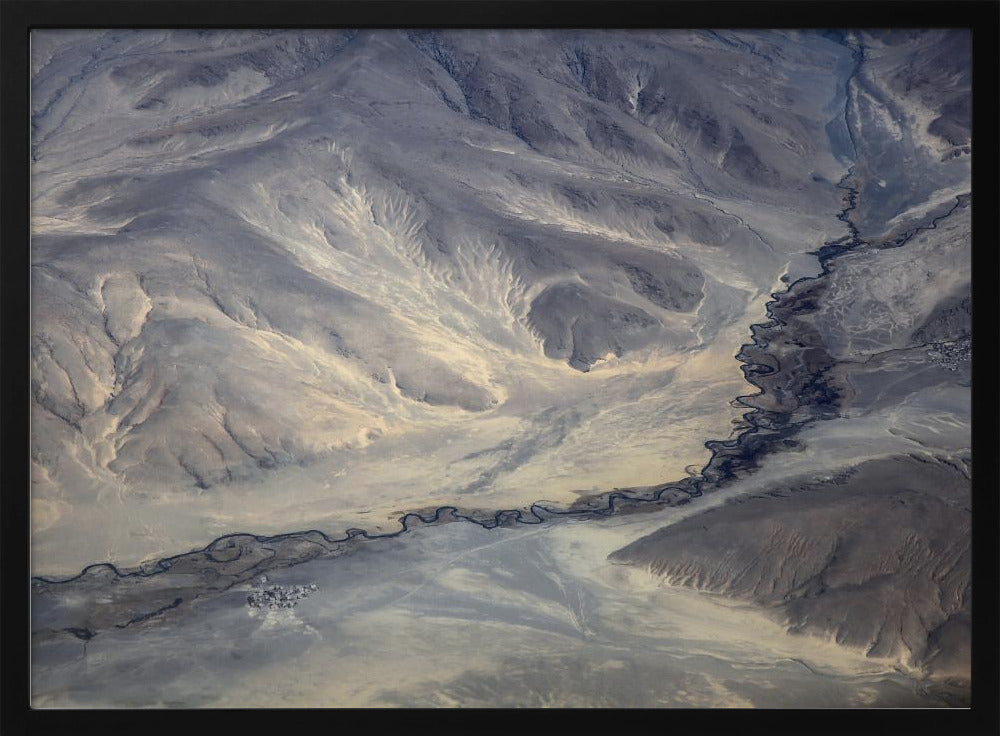 Aerial View of the River on Tibet Plateau | Poster