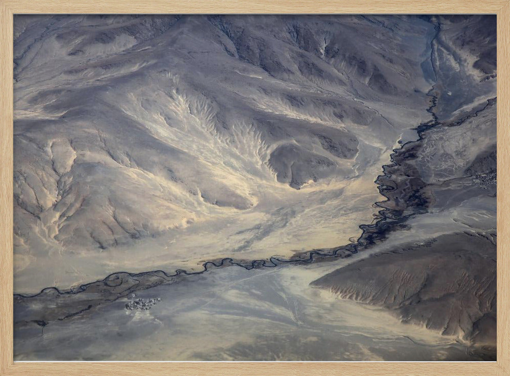 Aerial View of the River on Tibet Plateau | Poster