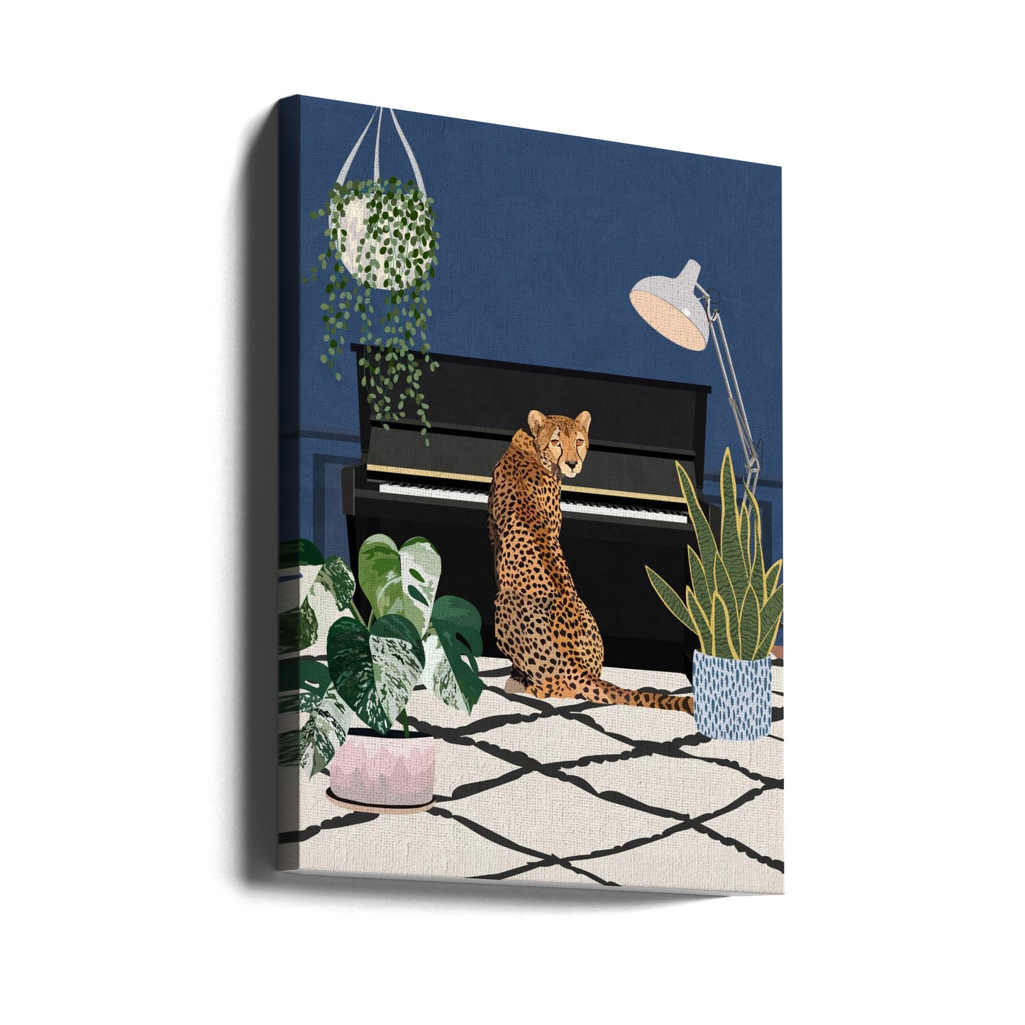 Guépard jouant du piano | Tableaux sur Toile