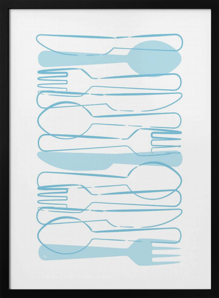Blå bestick | Poster