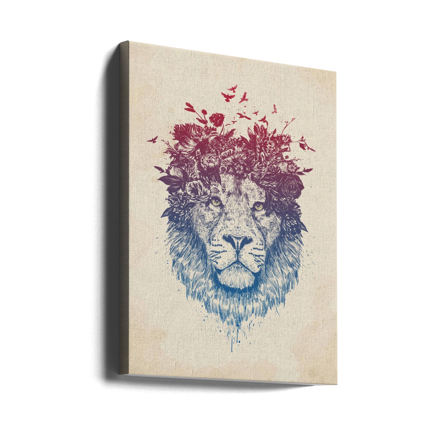 Bloemenleeuw | Canvasprints