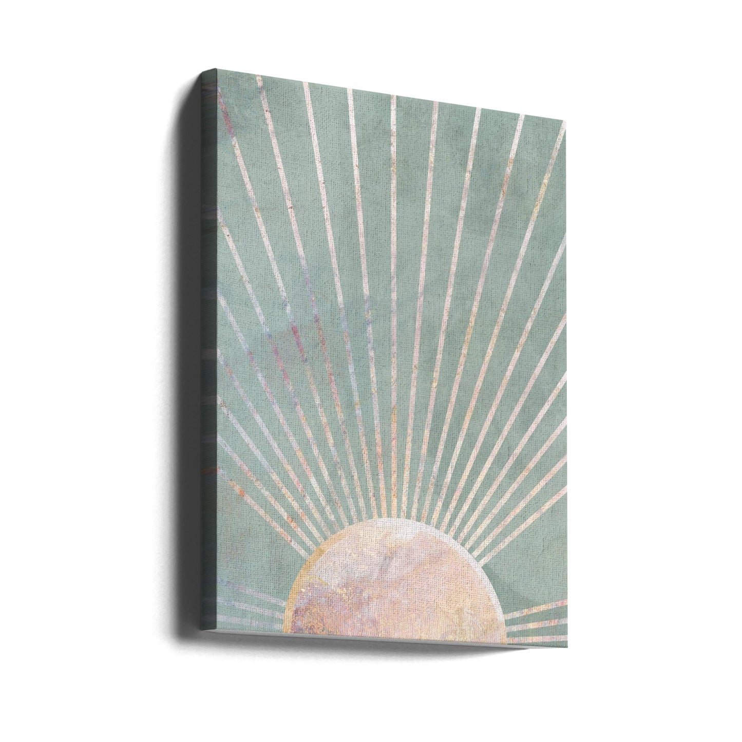 Salbeigrüne Boho-Sonne | Leinwand-Bilder