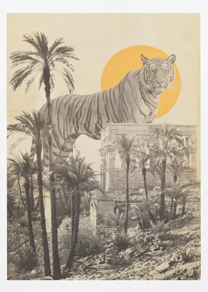 Tigre géant en ruines | Affiche