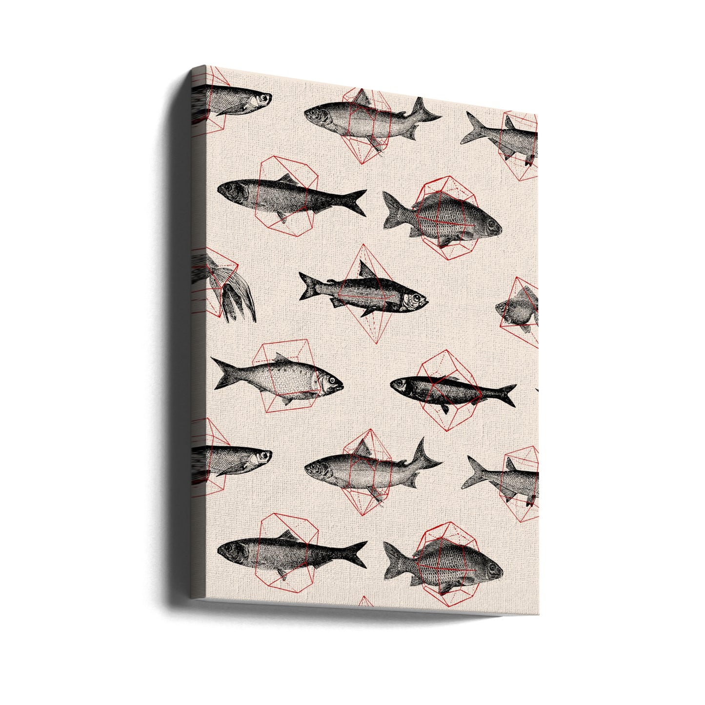 Fiskar i geometri nr 4 | Canvas