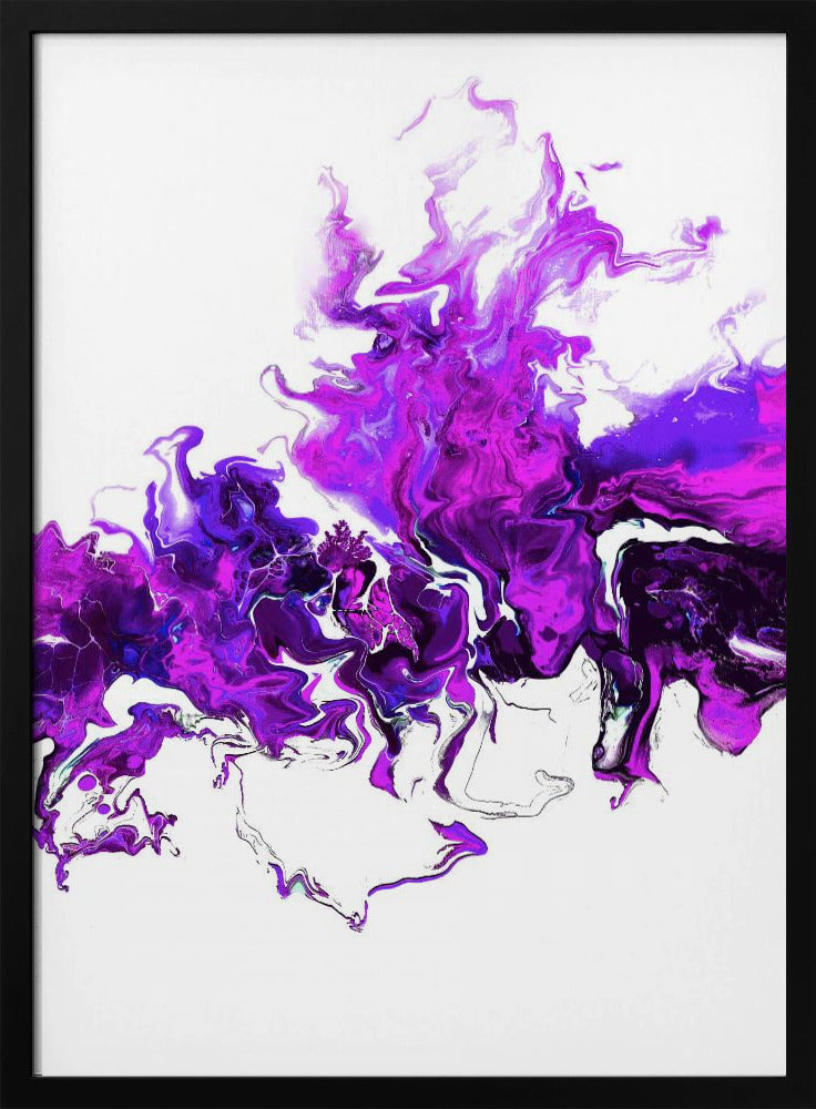 Purple Colorful White Wave | Poster