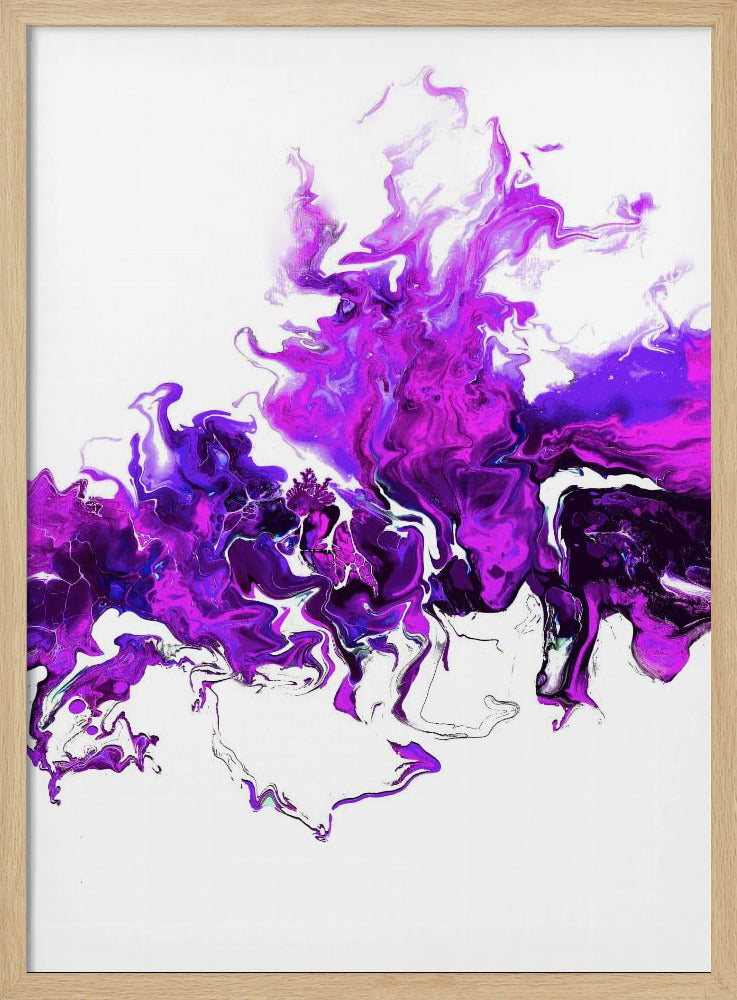 Purple Colorful White Wave | Poster