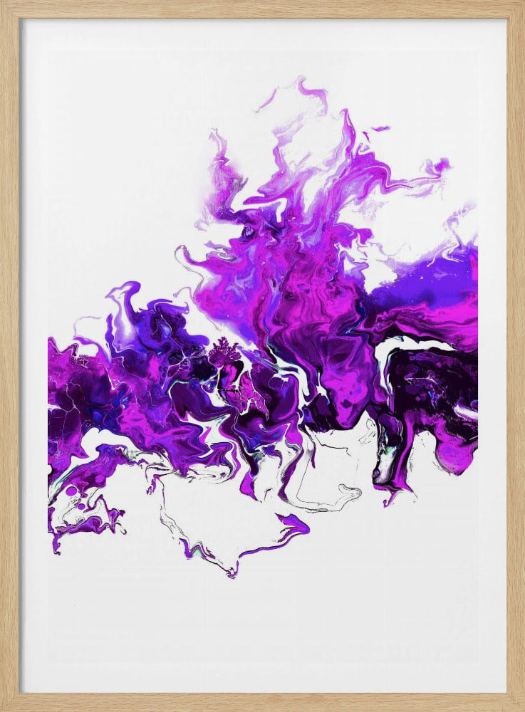 Purple Colorful White Wave | Poster