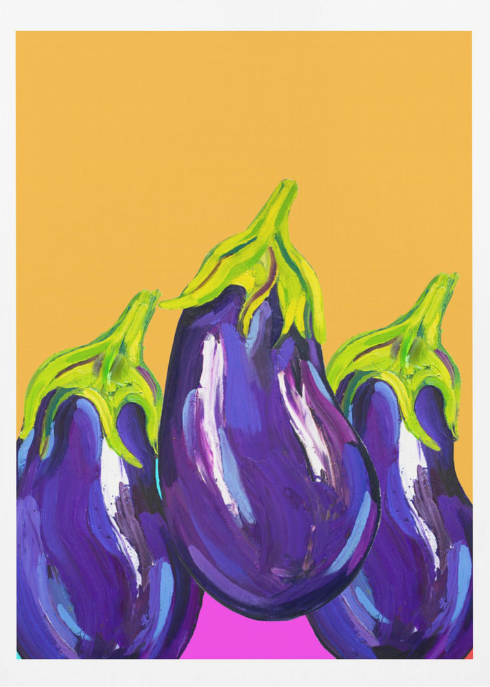 Groovy Aubergines | Poster