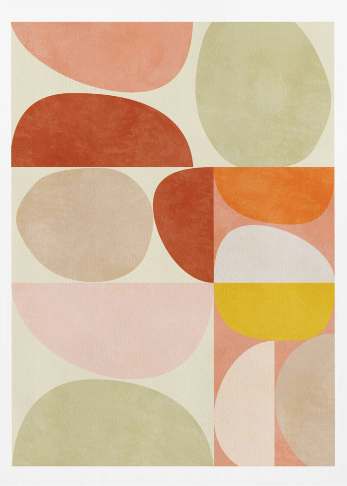 Géométrie pastel | Affiche