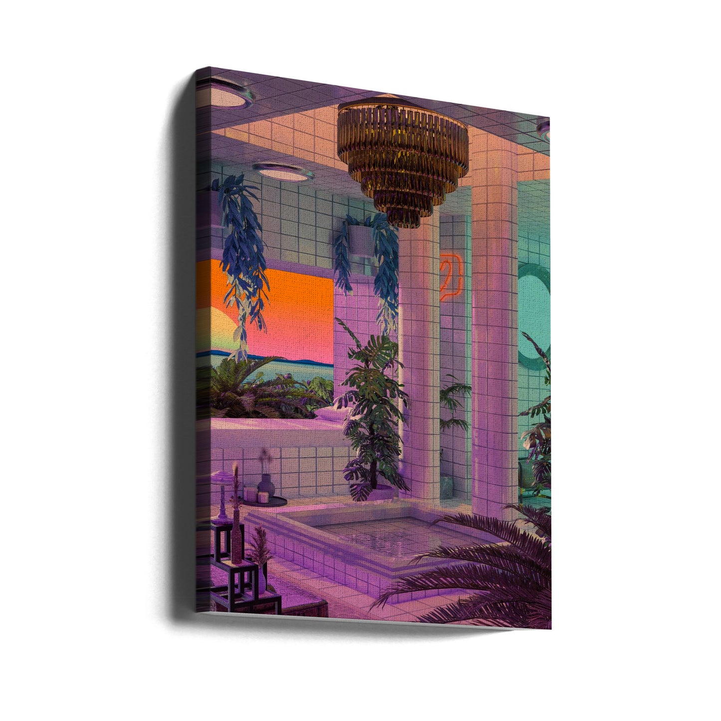 Piscine Vaporwave | Tableaux sur Toile