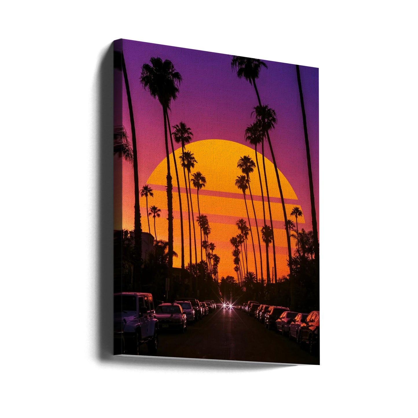 Retro-Sonnenuntergang | Leinwand-Bilder