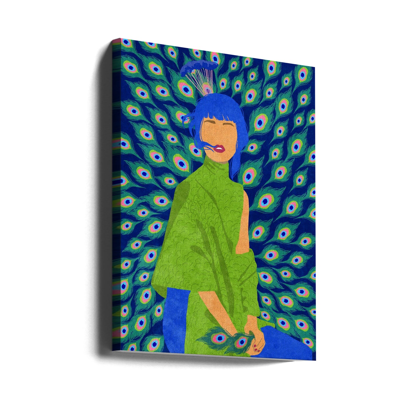 femme paon | Tableaux sur Toile