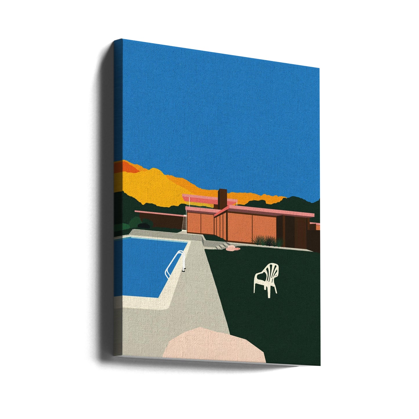 Kaufmann Desert House au bord de la piscine | Tableaux sur Toile