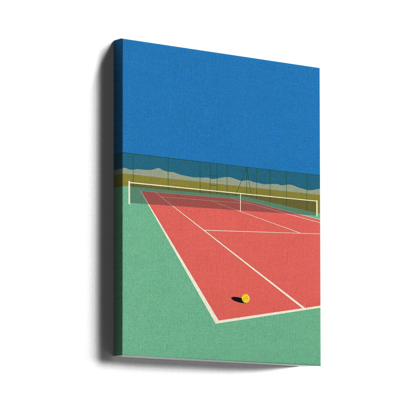 Court de tennis dans le désert | Tableaux sur Toile