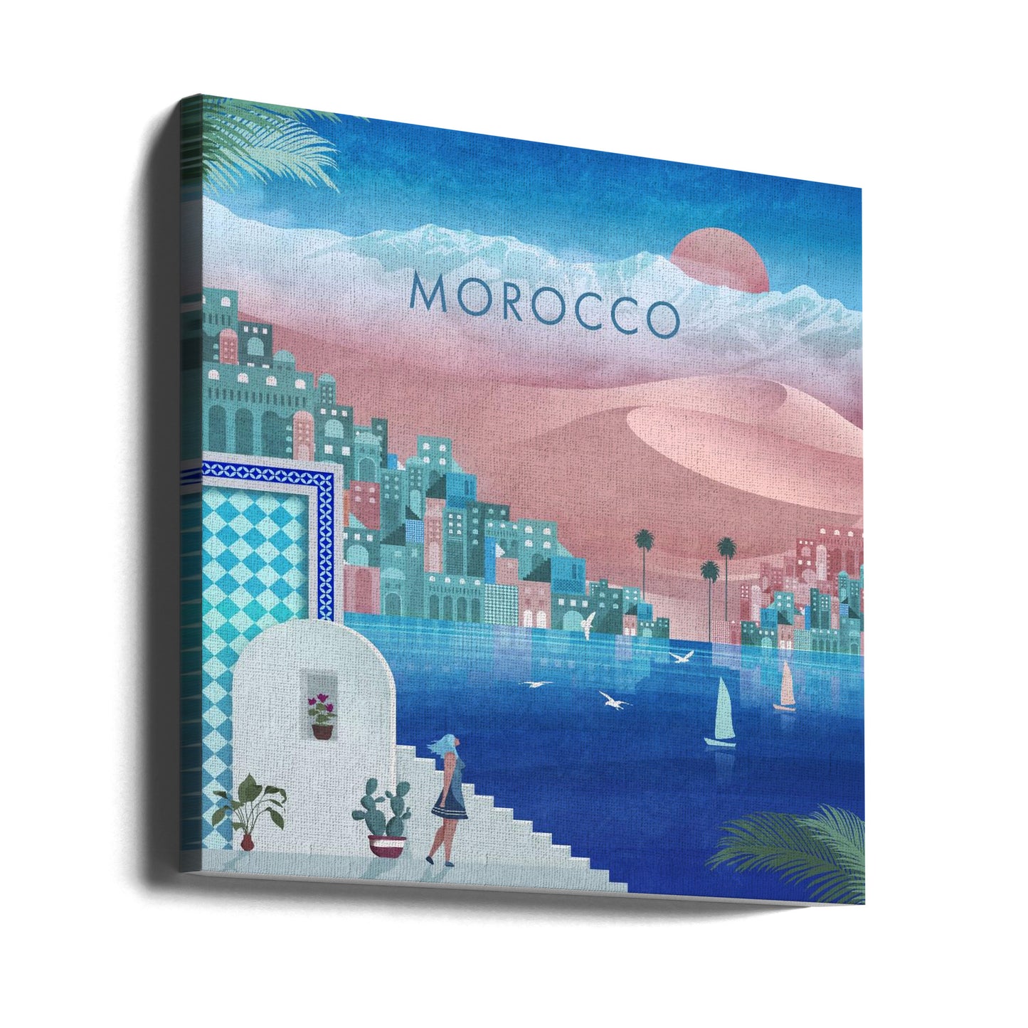 Place du Maroc. png | Tableaux sur Toile