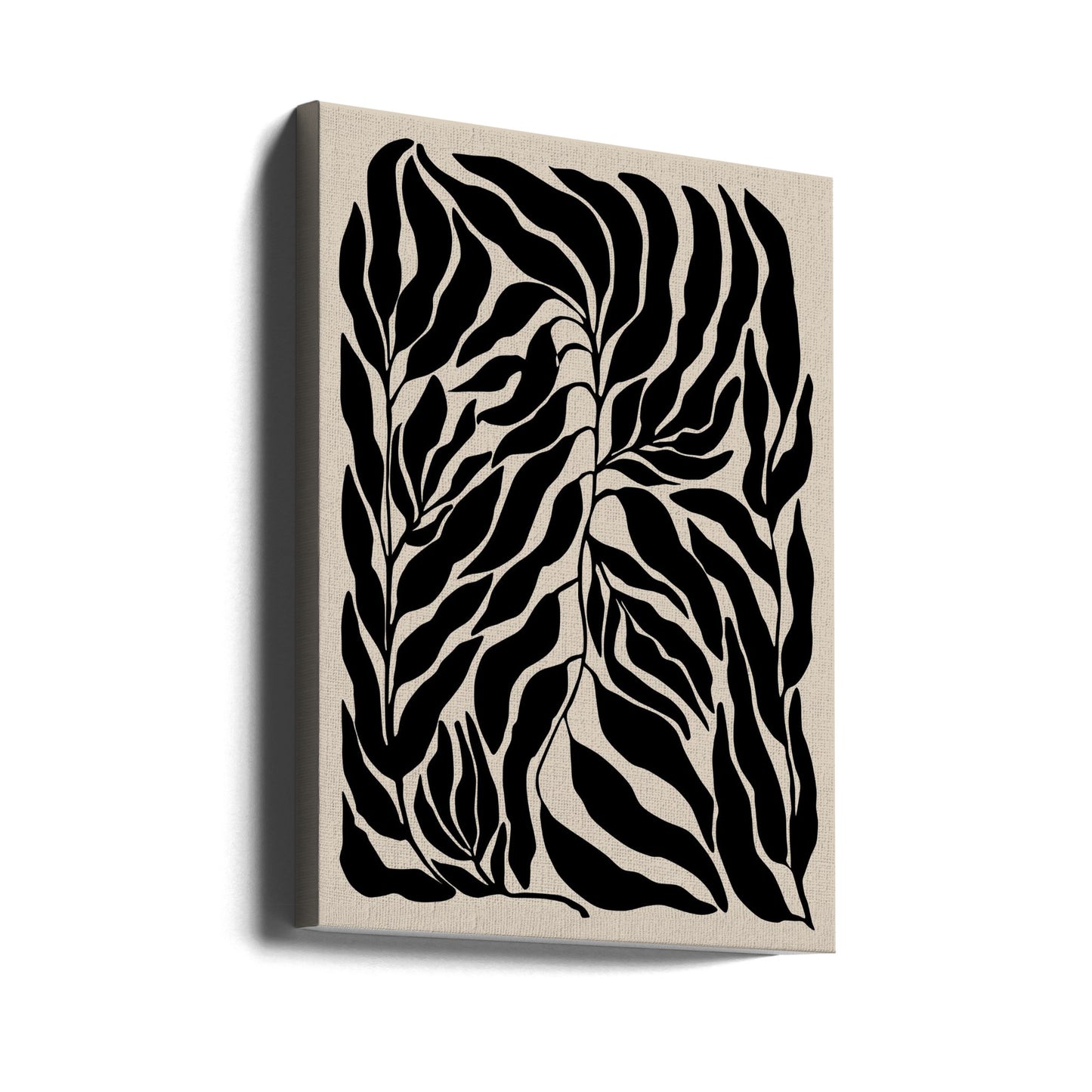 Svarta lövsilhuetter | Canvas