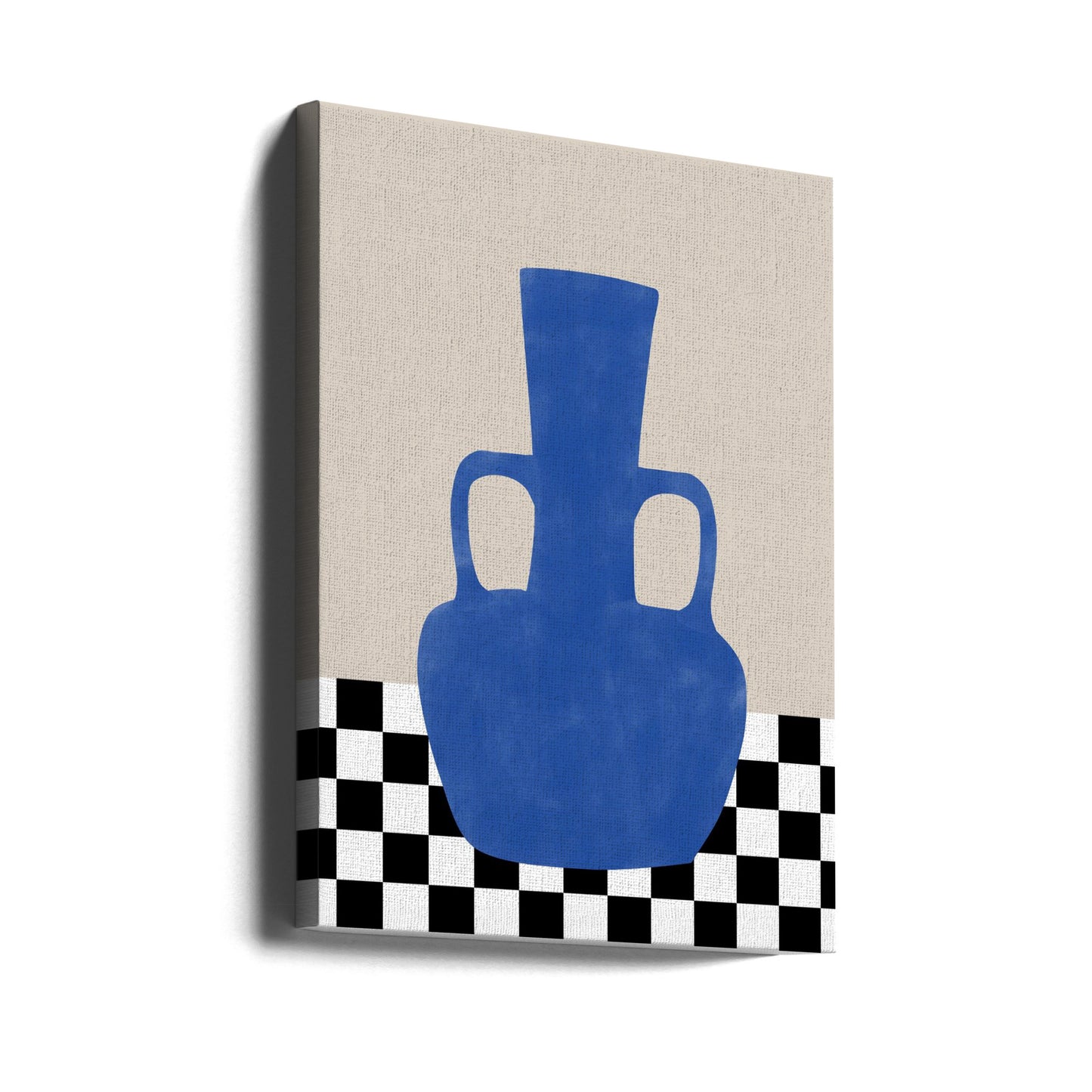 Azurblå vas schackbräde | Canvas