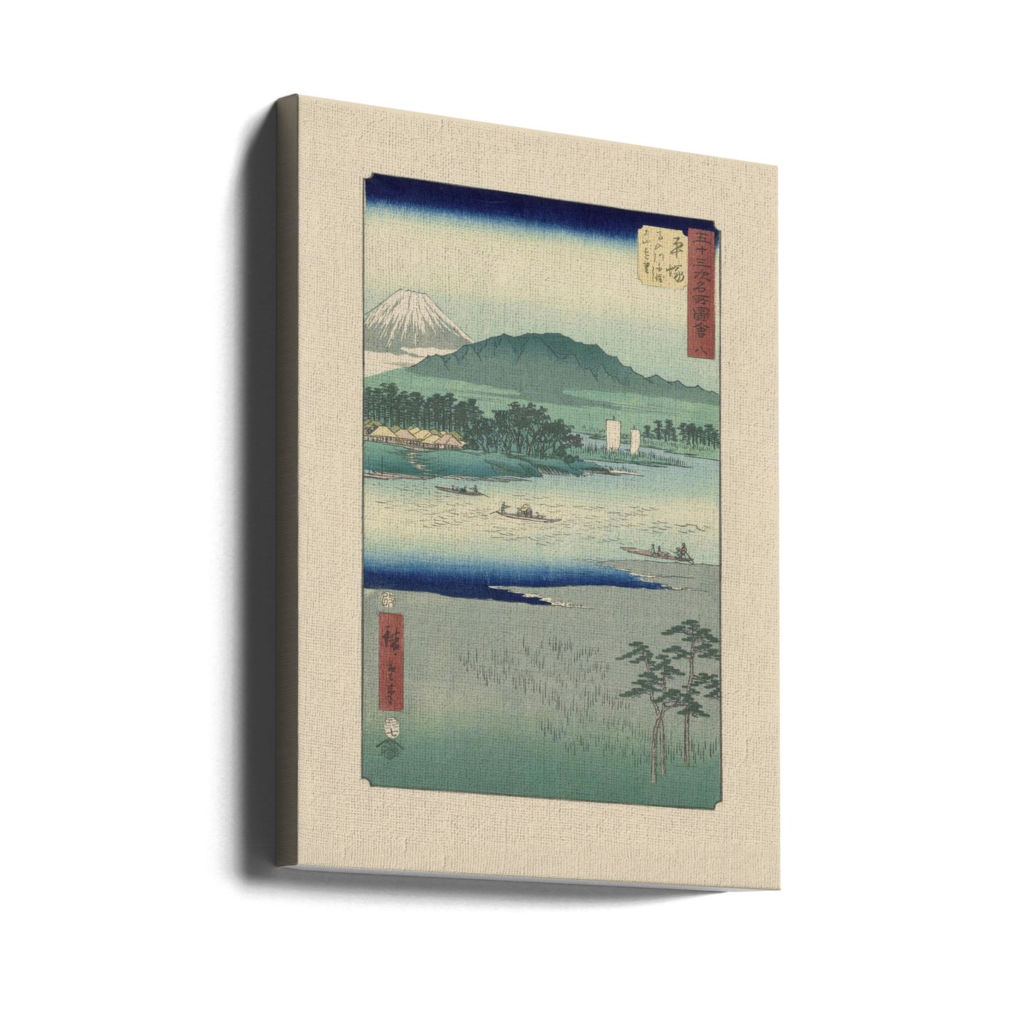 River Highway ved Utagawa Hiroshige | Lærredsbilleder