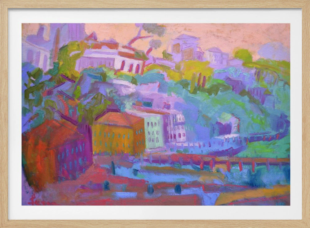 Paysage de colline coloré | Affiches