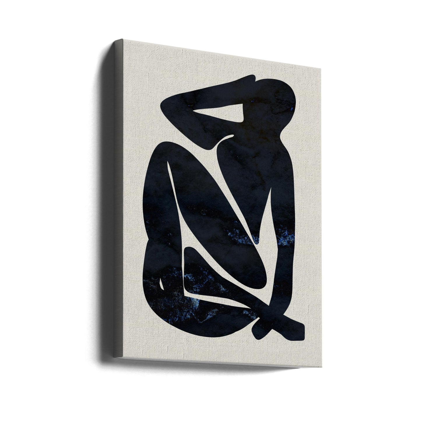 Donna blu scuro | Stampe su Tela