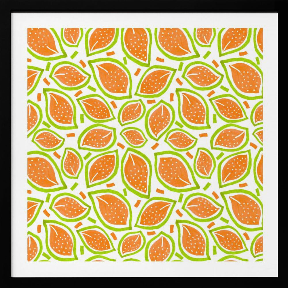 Melone Foglie Sparse Pois | Poster - Stampe d’Arte