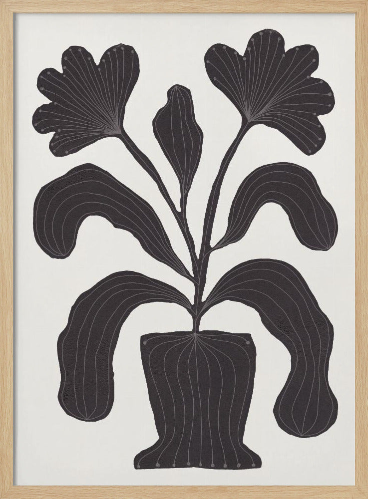 Linocut Flowers #2 | Poster
