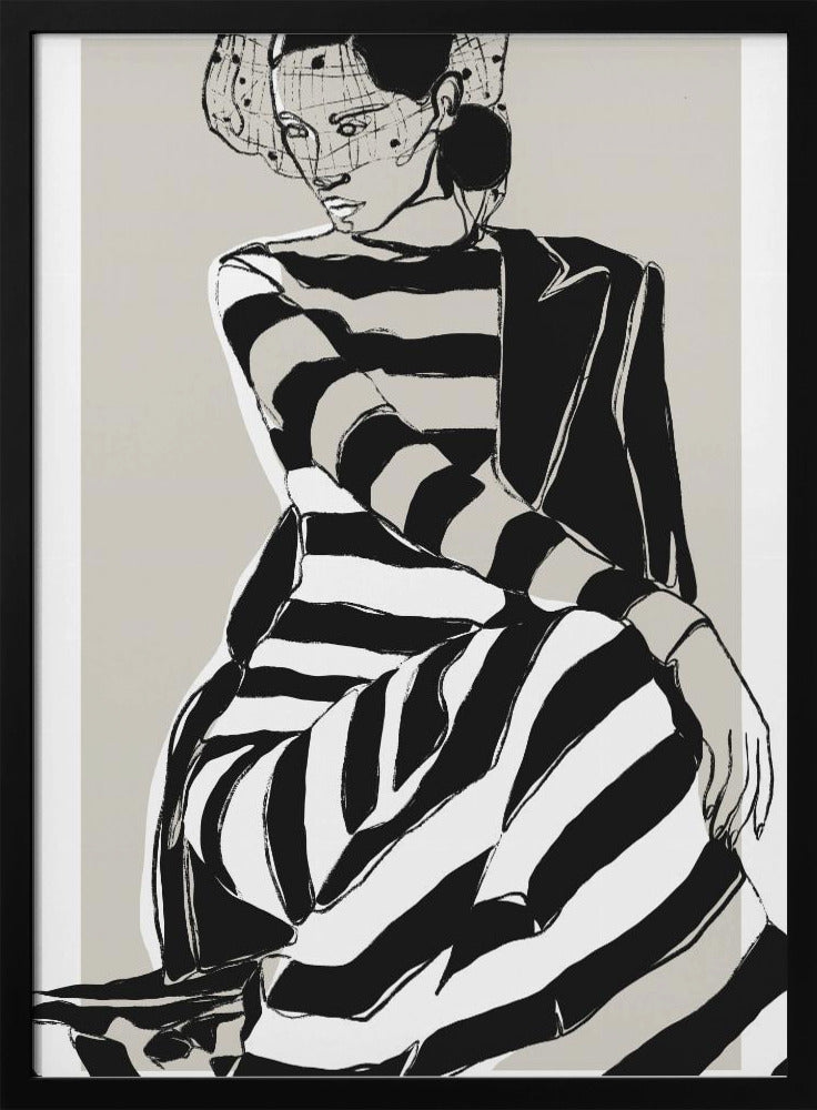 Striped Dress | Poster