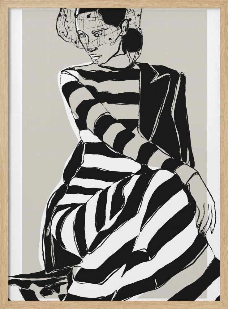 Striped Dress | Poster