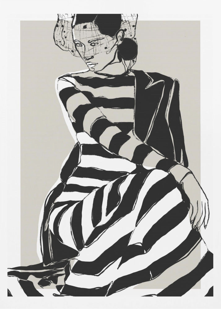 Striped Dress | Poster