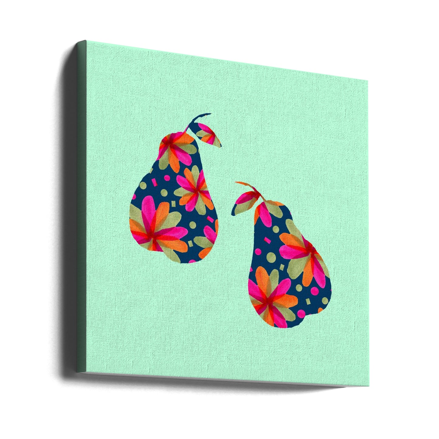 Pears In Pattern Art Print | Canvas