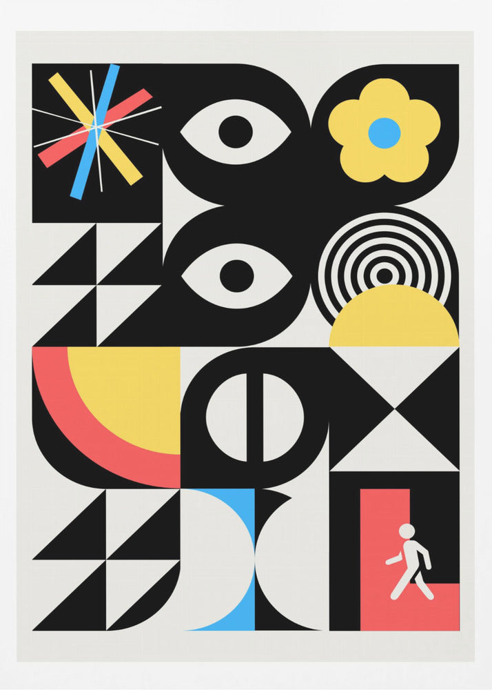 Design géométrique surréaliste maximaliste | Affiches