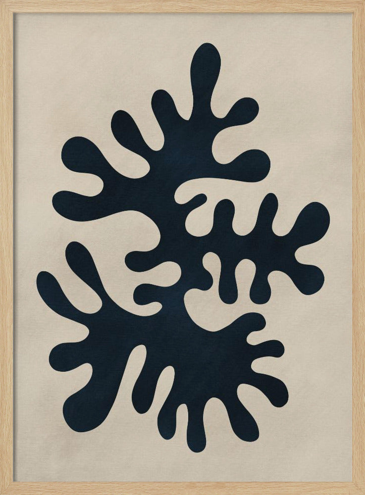 Minimal Black Coral Shape | Poster