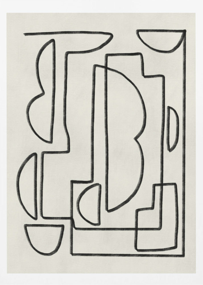 Croquis abstrait au trait | Affiches