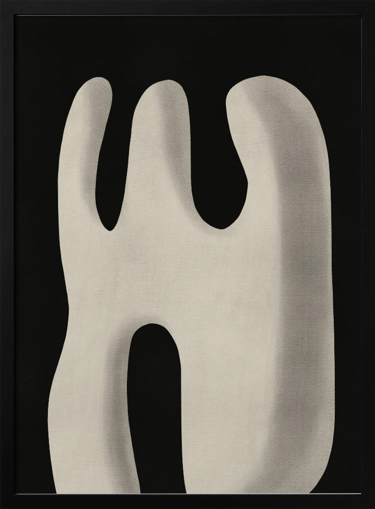 Abstract White Sculpture Scream | Poster