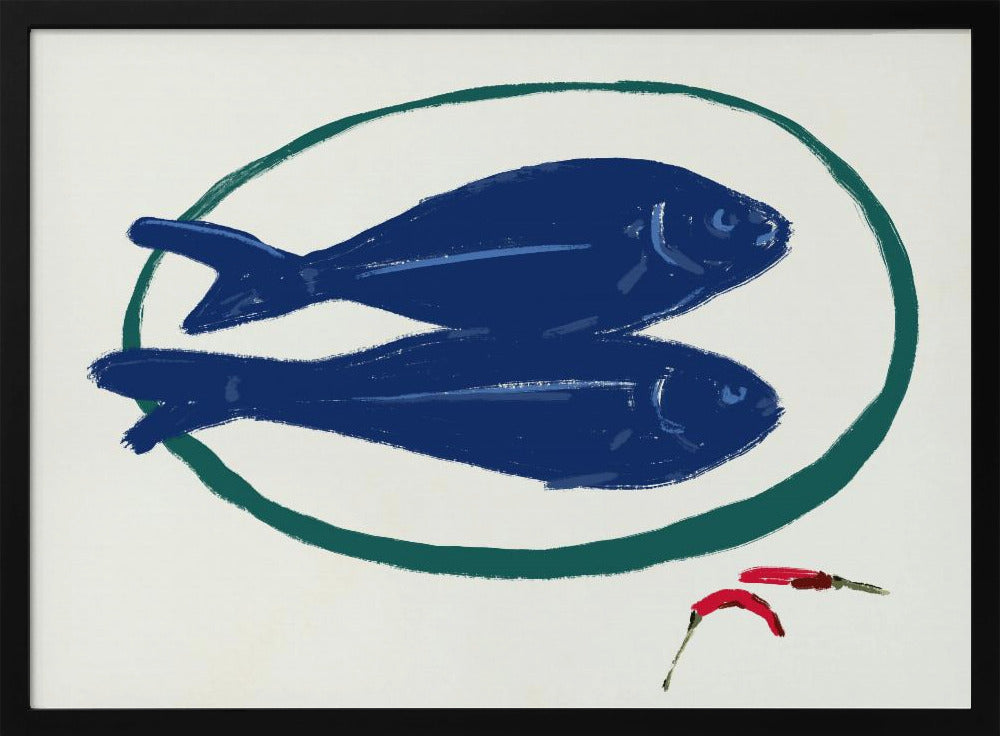 Blauer Fisch und Gewürze | Poster