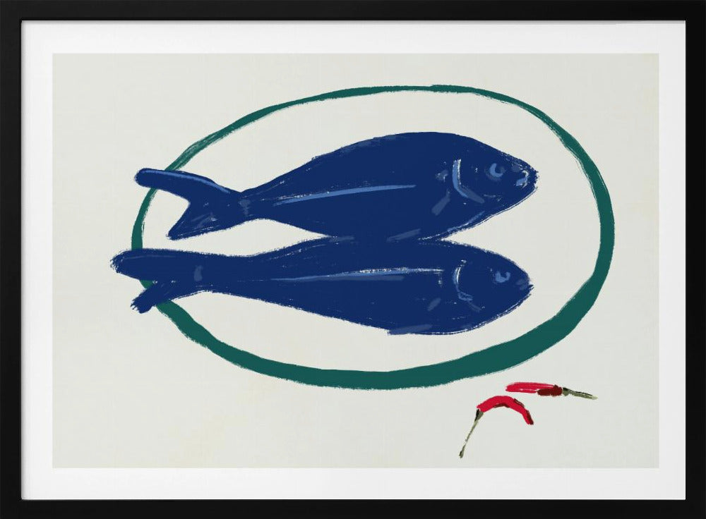 Blauer Fisch und Gewürze | Poster